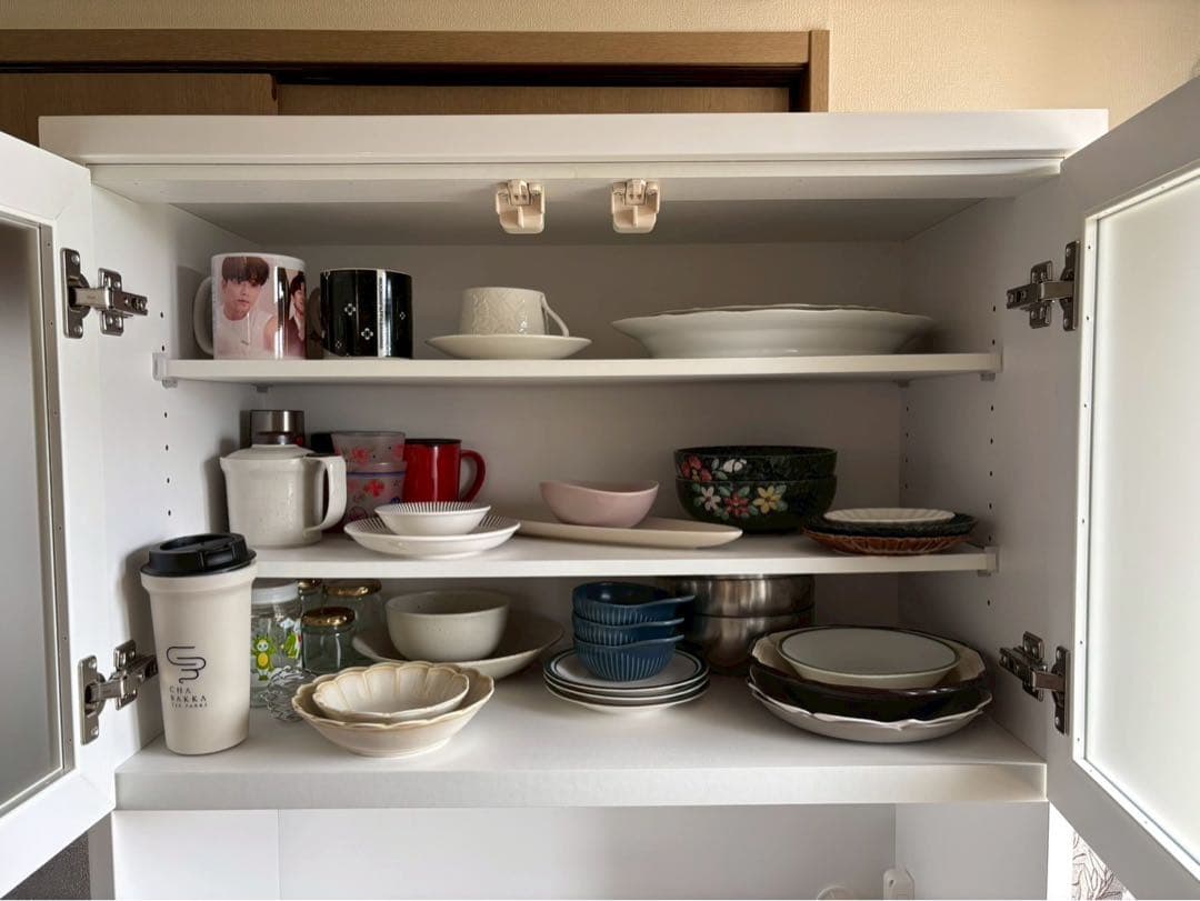 美品 ニトリ キッチンボード 食器棚 (コパン T 80KB WH)