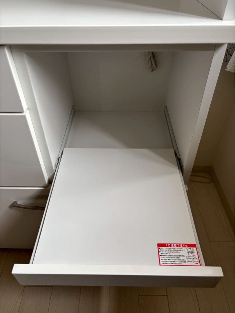 美品 ニトリ キッチンボード 食器棚 (コパン T 80KB WH)