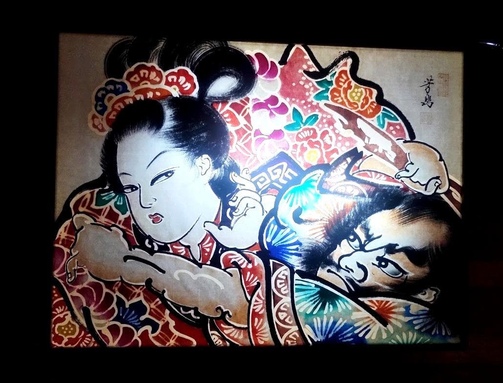 ねぶた絵灯篭アートパネル 木製フレーム