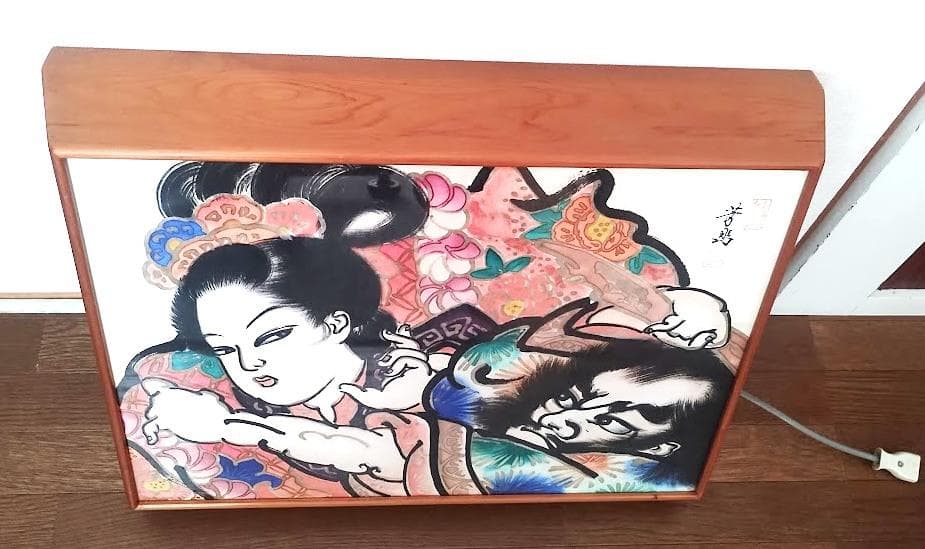 ねぶた絵灯篭アートパネル 木製フレーム