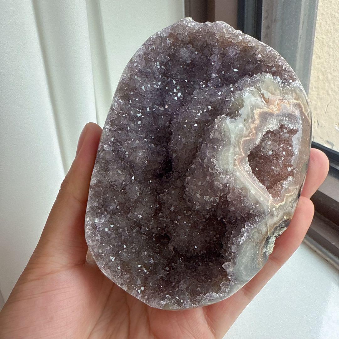 天然石アメジストの　置物　鉱物NO.080109