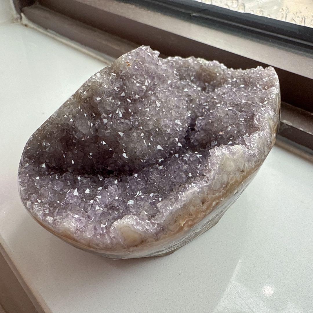 天然石アメジストの　置物　鉱物NO.080109