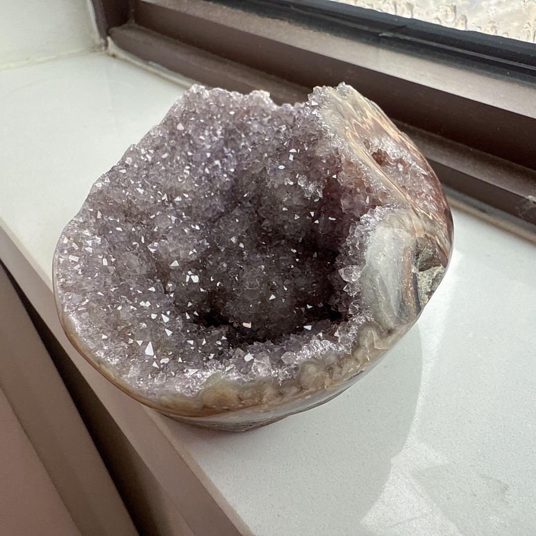 天然石アメジストの　置物　鉱物NO.080109