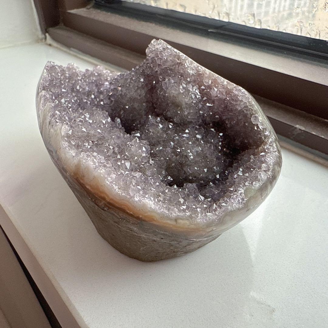 天然石アメジストの　置物　鉱物NO.080109