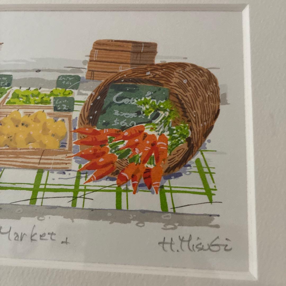 見杉宗則　リトグラフ　Market