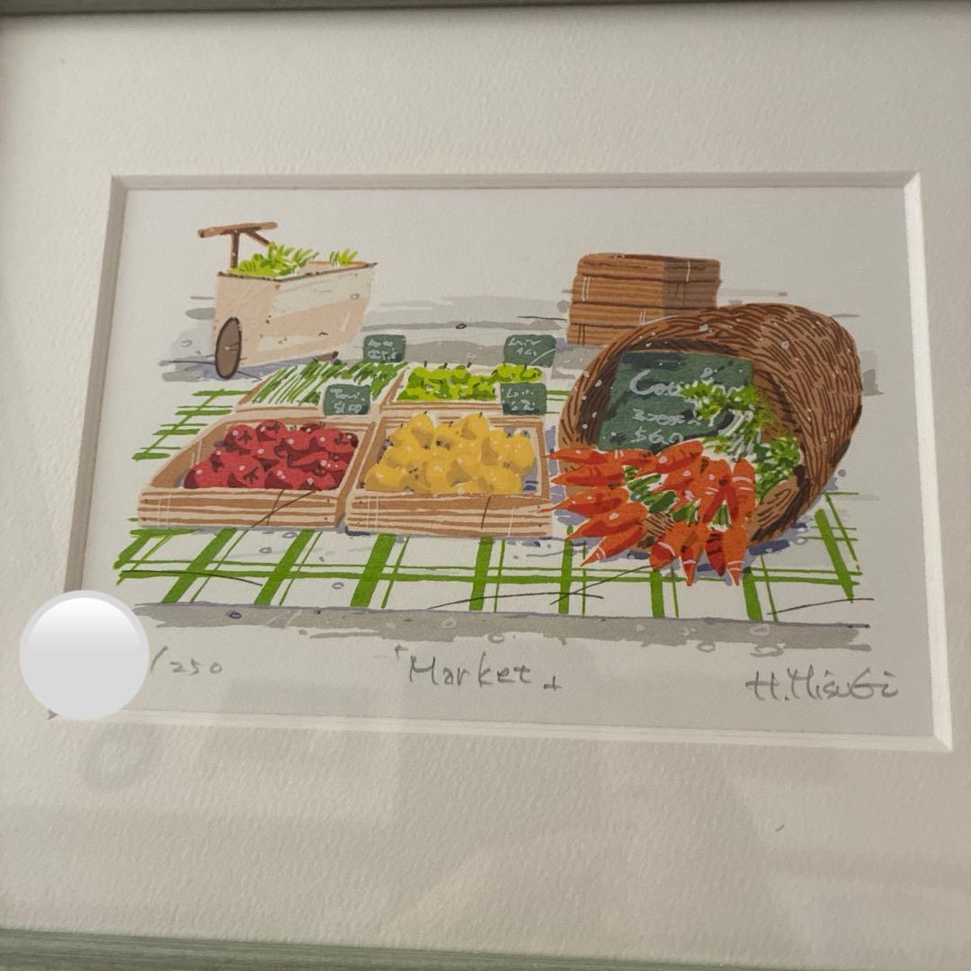 見杉宗則　リトグラフ　Market