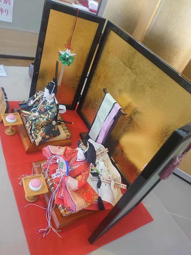 ○タイムセール○新品○ おひなさまフルセット さくら柄金襴衣装と金