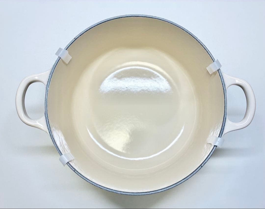 LE CREUSET ル・クルーゼ ココットロン20cm クリーム 取手シルバー