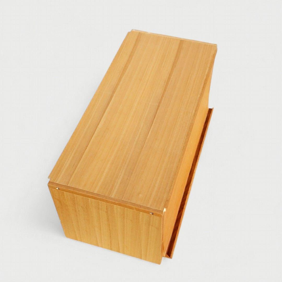 廃盤希少 無印良品 タモ材 ユニットシェルフ用 ボックス フラップ扉