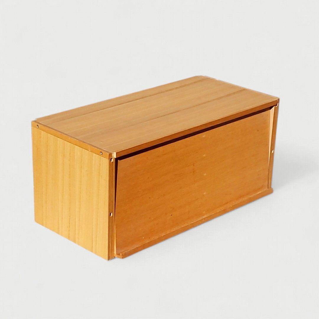 廃盤希少 無印良品 タモ材 ユニットシェルフ用 ボックス フラップ扉