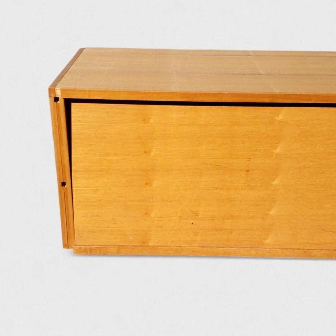 廃盤希少 無印良品 タモ材 ユニットシェルフ用 ボックス フラップ扉