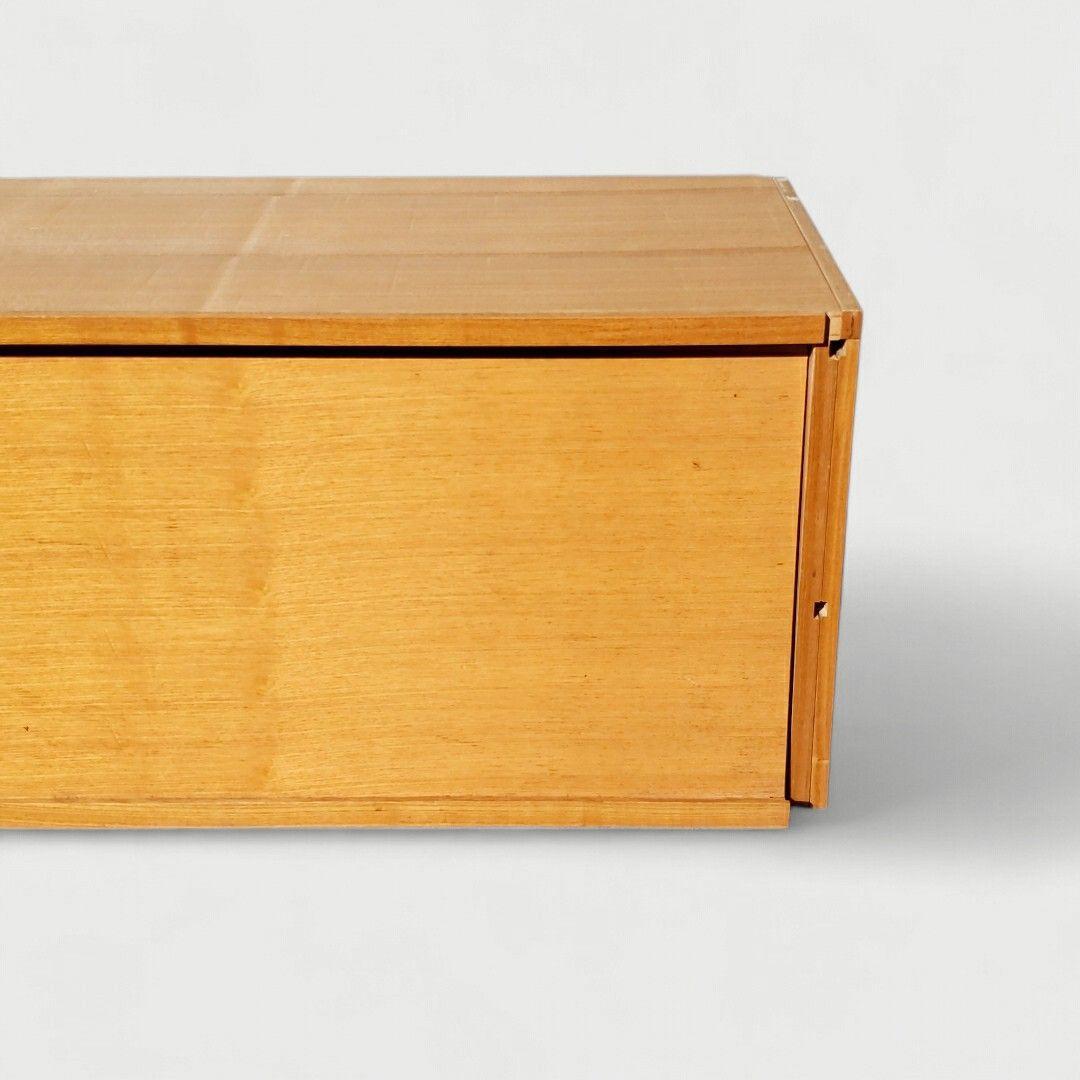 廃盤希少 無印良品 タモ材 ユニットシェルフ用 ボックス フラップ扉
