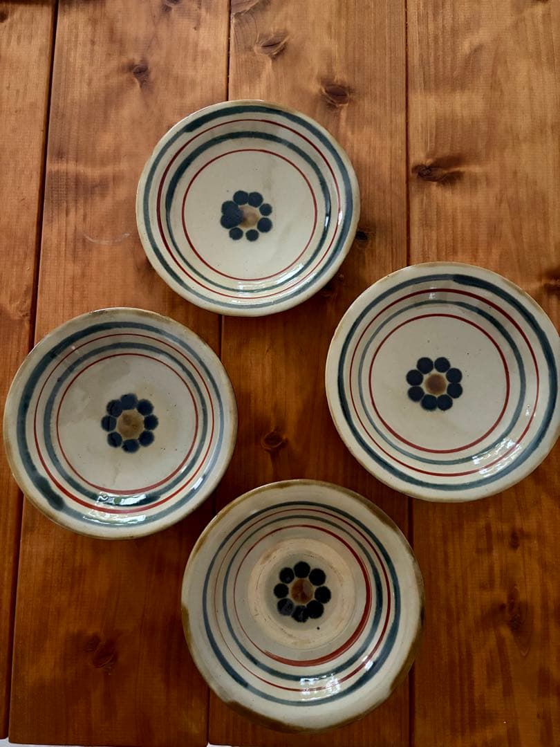 稀少ビンテージ　やちむん 壺屋焼　皿　鉢4客セット