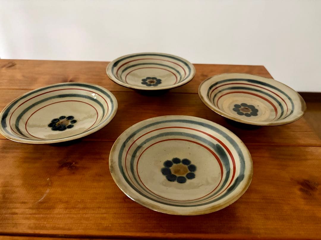 稀少ビンテージ　やちむん 壺屋焼　皿　鉢4客セット