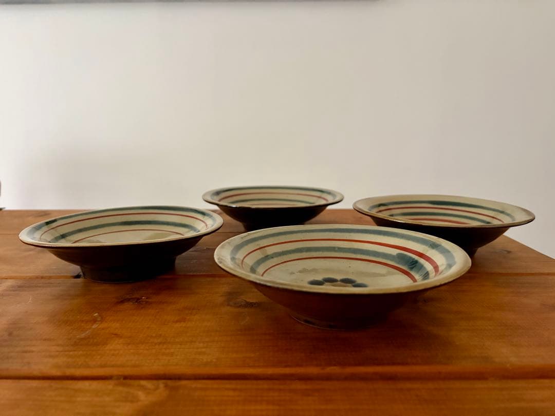 稀少ビンテージ　やちむん 壺屋焼　皿　鉢4客セット
