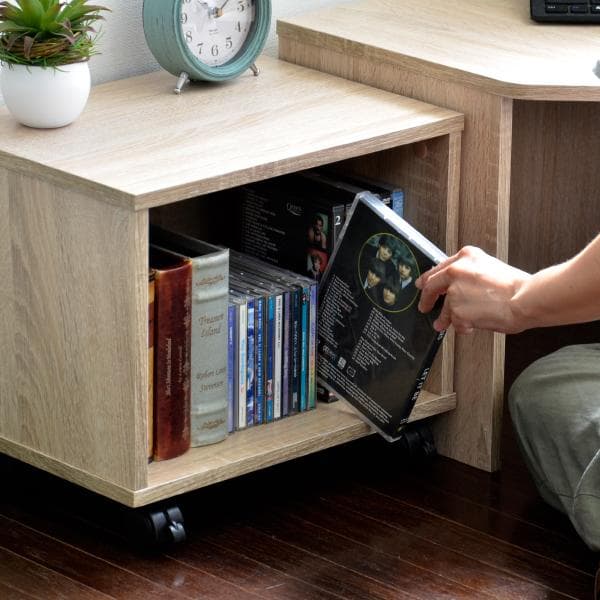 《新品・送料無料》ローデスク3点セット 85cm幅 デスク+ラック+チェスト