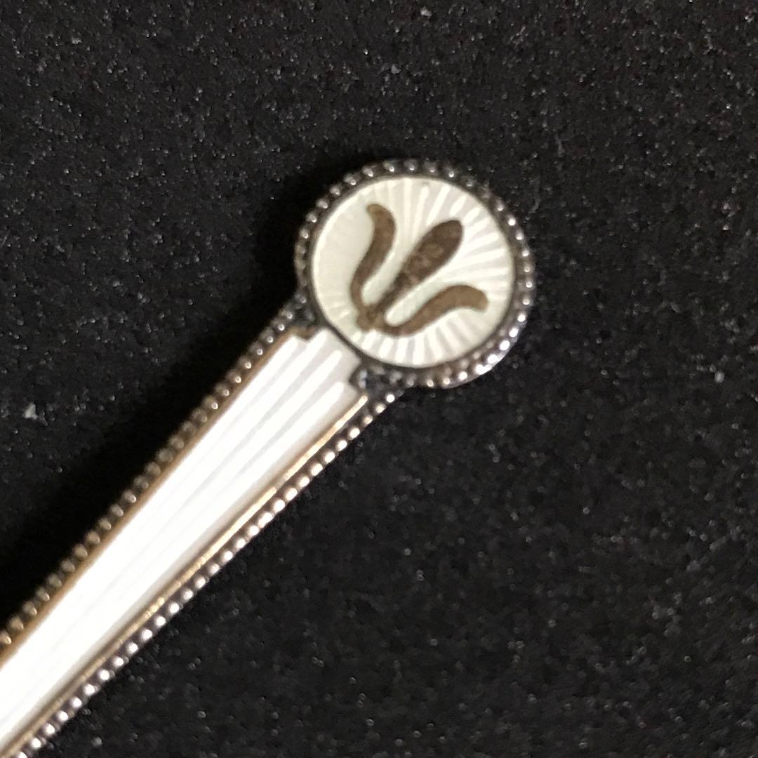 デヴィット アンデルセン カトラリー スプーン シルバー 純銀 ホワイト 七宝焼