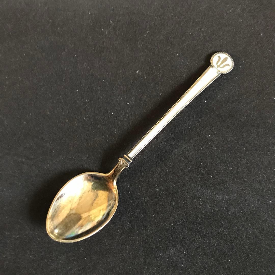 デヴィット アンデルセン カトラリー スプーン シルバー 純銀 ホワイト 七宝焼