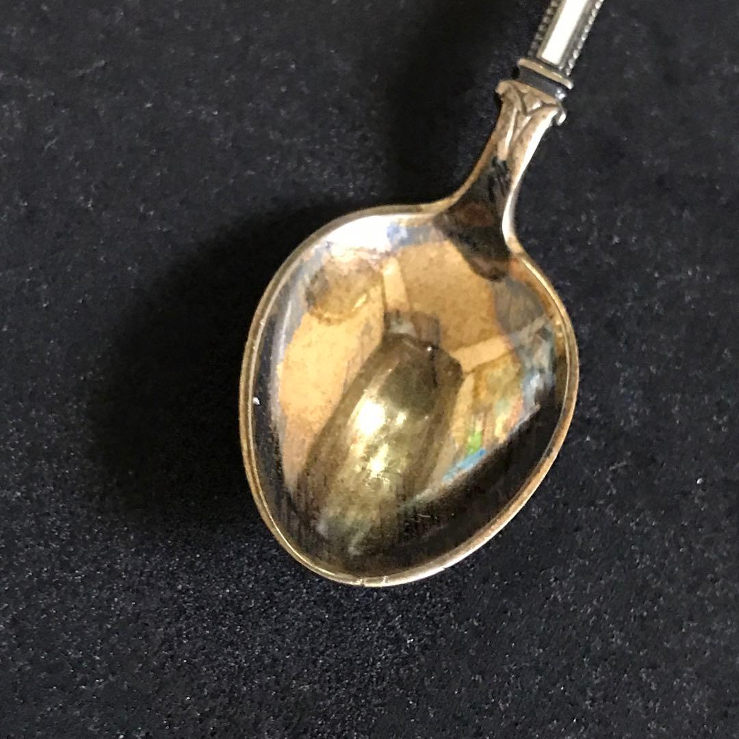 デヴィット アンデルセン カトラリー スプーン シルバー 純銀 ホワイト 七宝焼