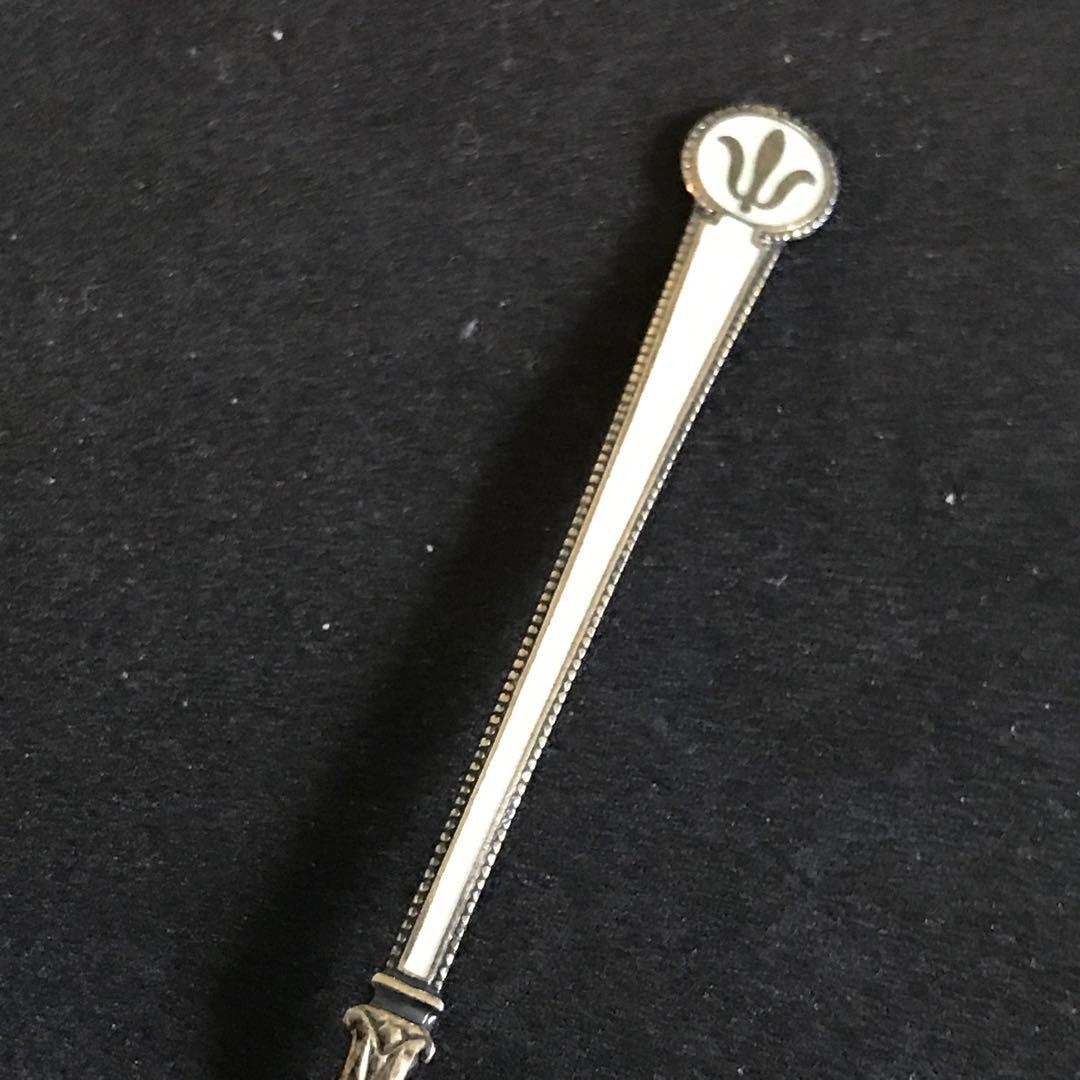 デヴィット アンデルセン カトラリー スプーン シルバー 純銀 ホワイト 七宝焼