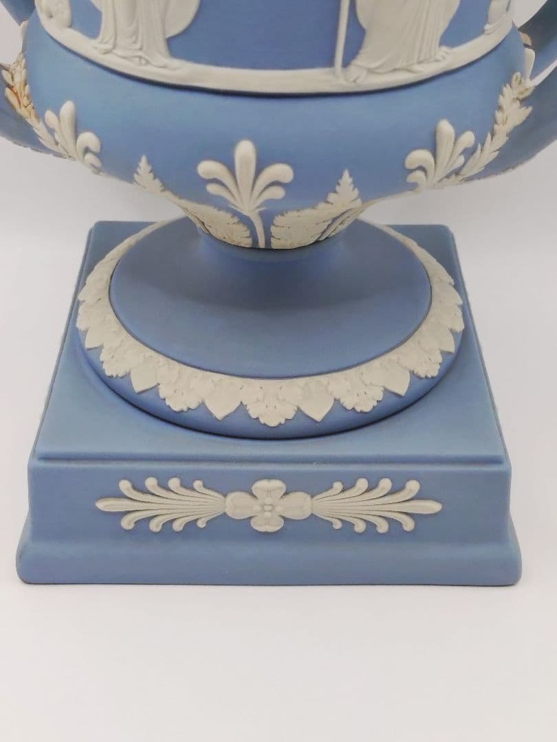 4-475ウェッジウッド ジャスパー 花瓶 フラワーベース 飾り壺