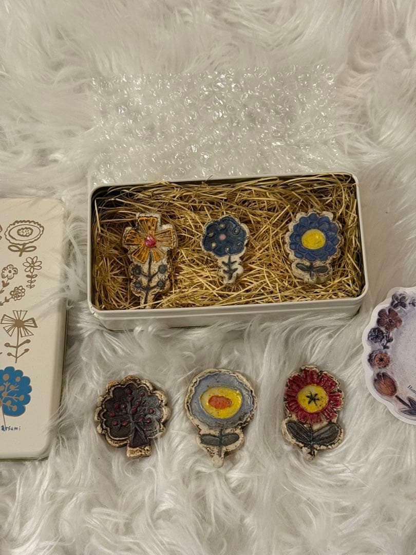 本田あつみ　箸置き　ワイルドフラワー