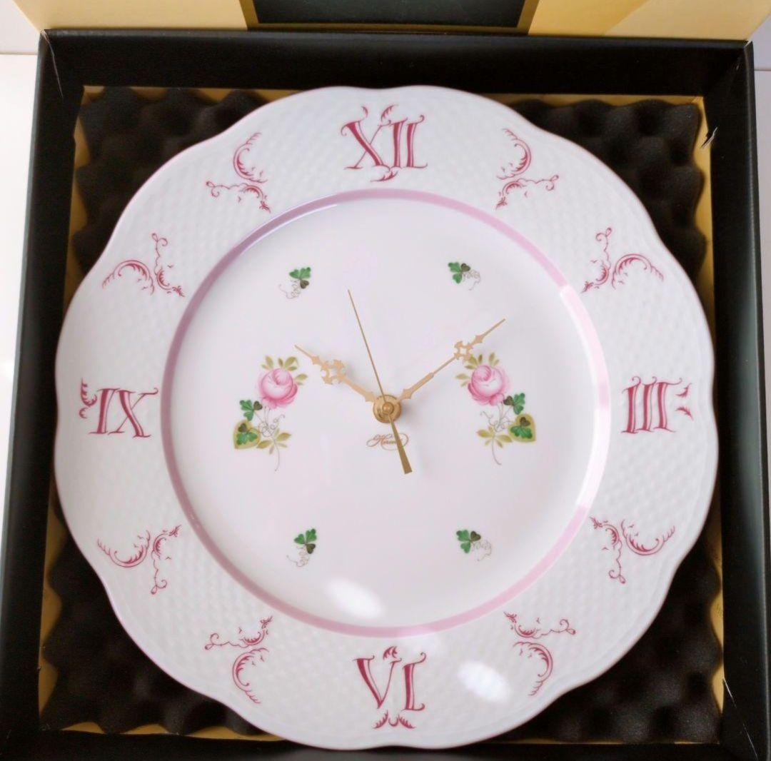 ヘレンド　ウィーンの薔薇　ピンク　時計