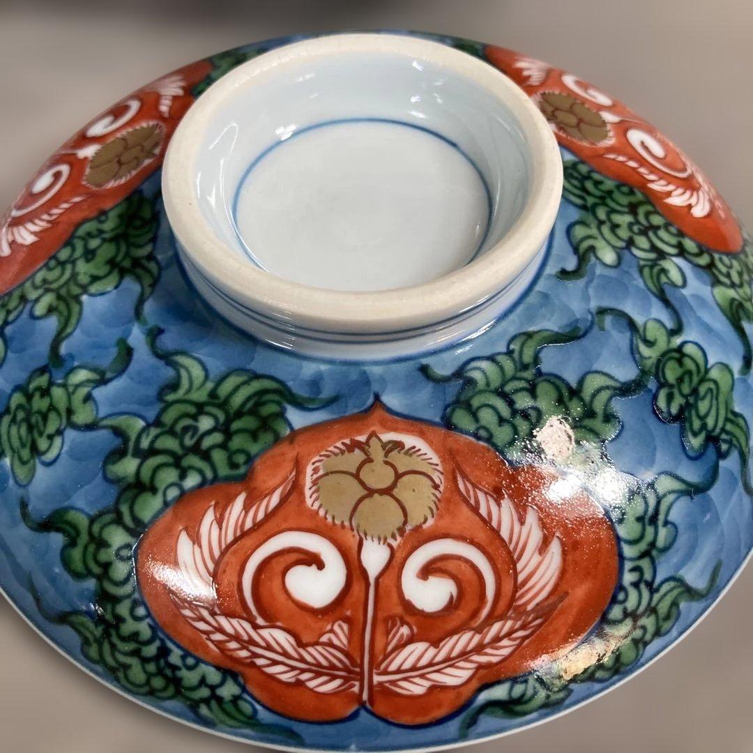 ルーミエさん専用】古伊万里の伝統 舘林源右衛門作 古伊万里木瓜割文 蓋碗