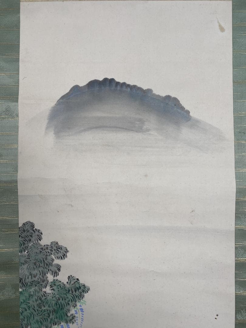 田村彩天 紫藤の鹿と祠宮図 石川県 寺崎広業師事 帝