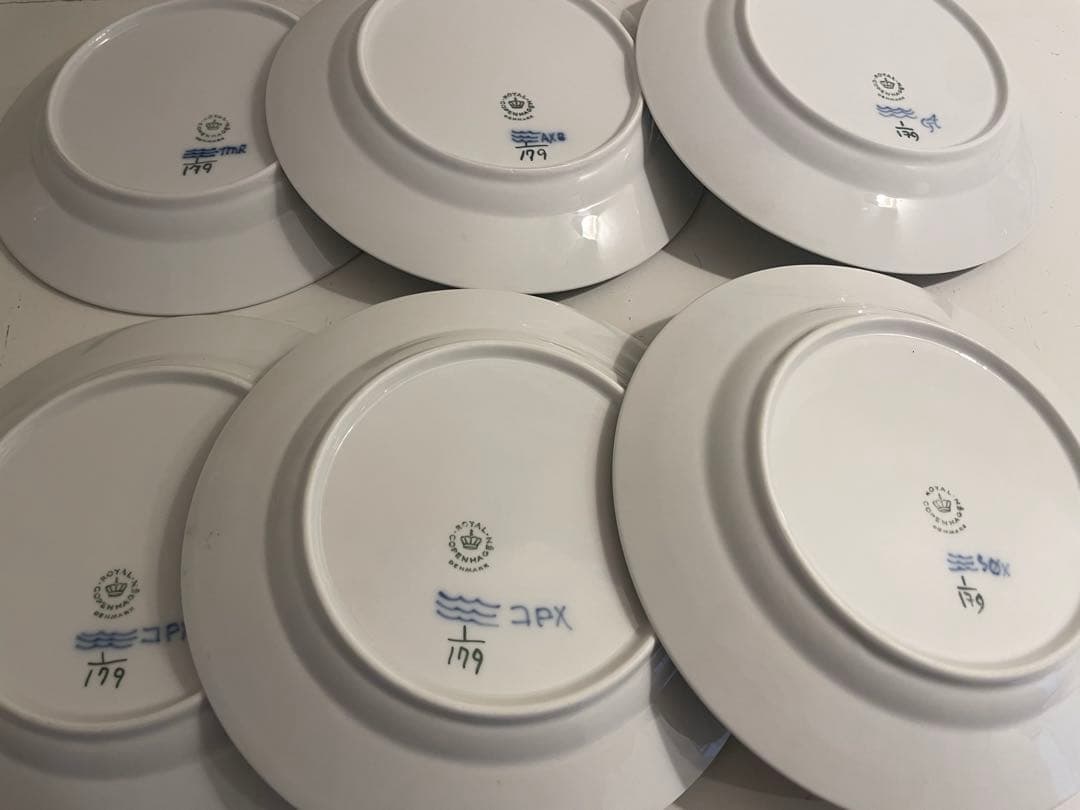 ロイヤルコペンハーゲン プレインプレート6枚