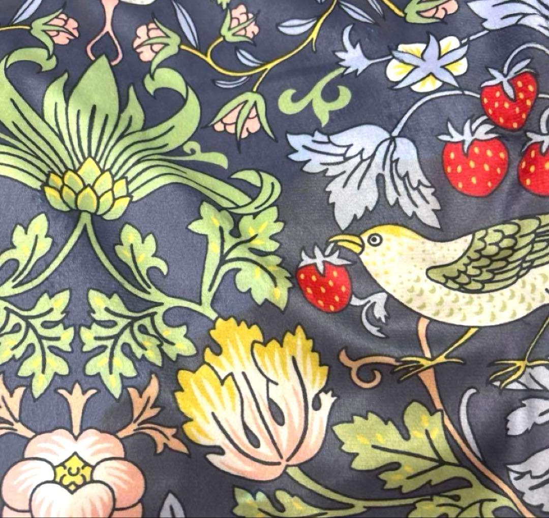 新品ウィリアムモリスあったかカバーいちご泥棒シングル掛けふとんカバーフランネル