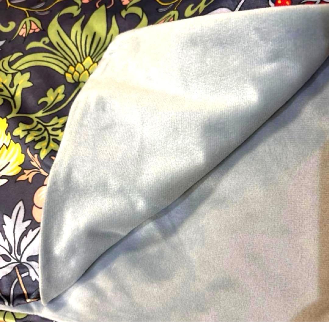 新品ウィリアムモリスあったかカバーいちご泥棒シングル掛けふとんカバーフランネル