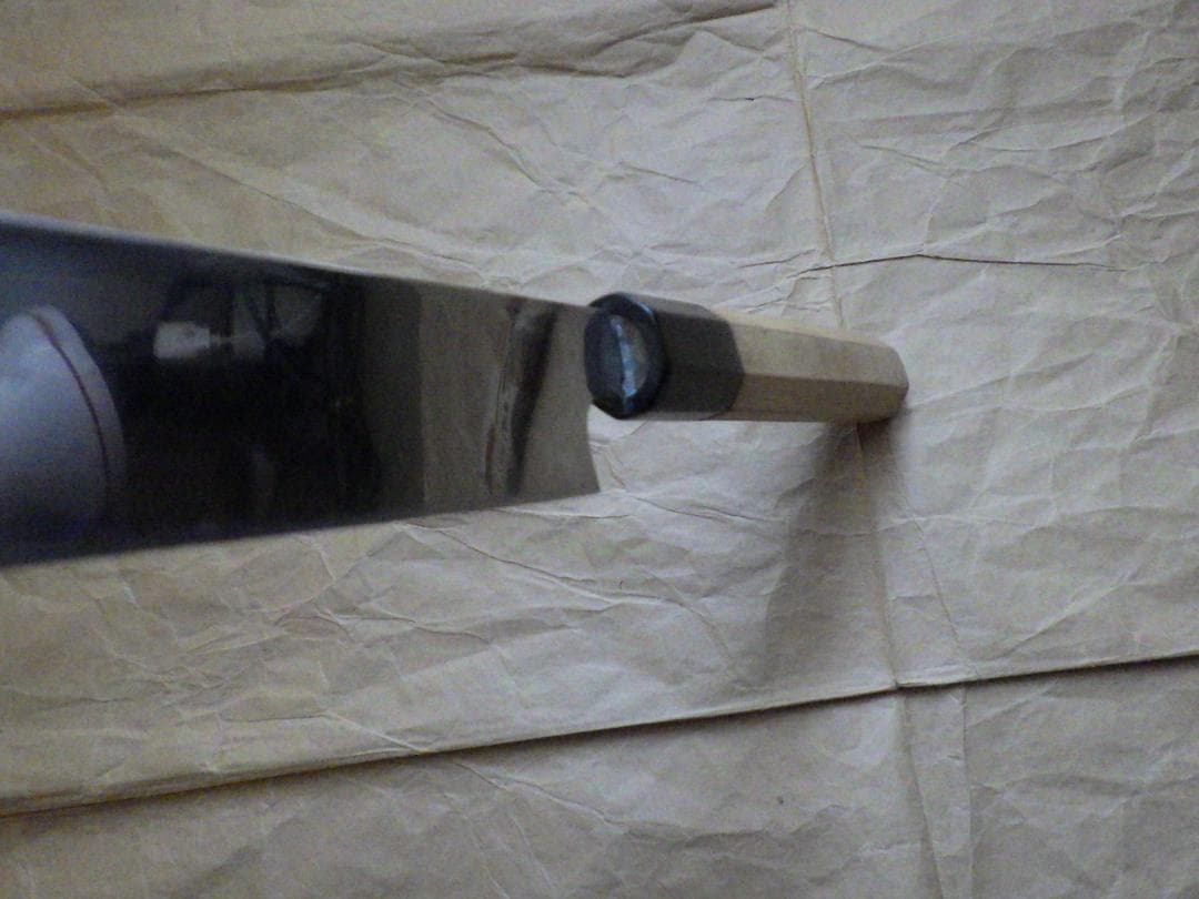 本焼★不動國行作・河豚引き包丁/水牛八角柄★昭和ビンテージモデル