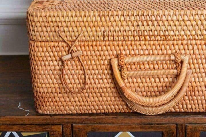 ハンド収納ボックスベトナム純藤編み4