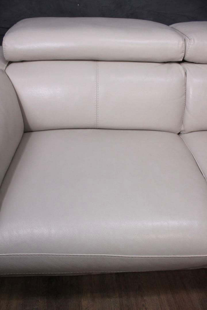 首都圏送無料〜ワタリジャパン 35万極上　本革　コーナー　ソファ　オフホワイト