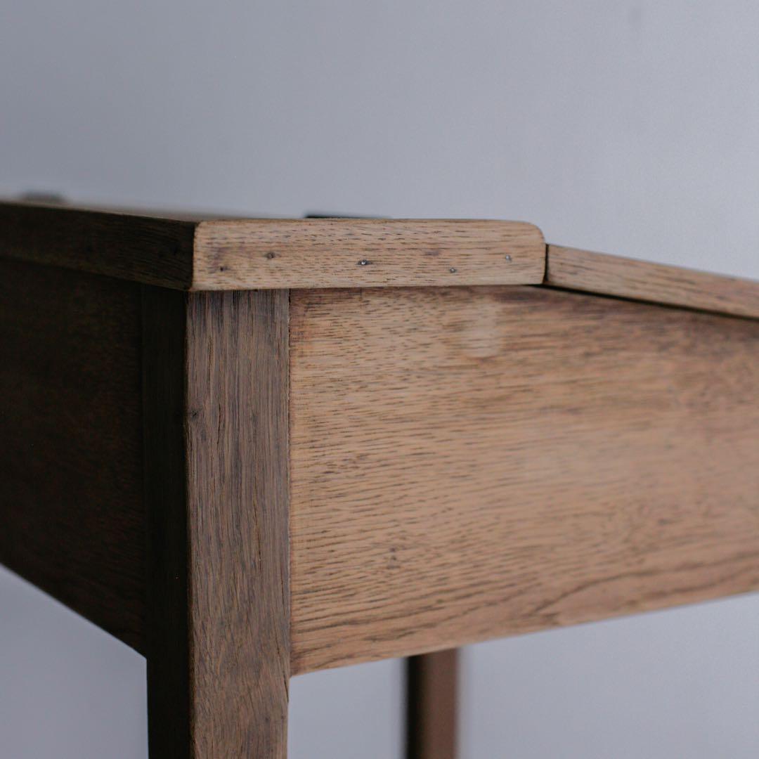 オーク材 チーク材 フランス アンティークデスク 無垢材 ブロカント 古家具