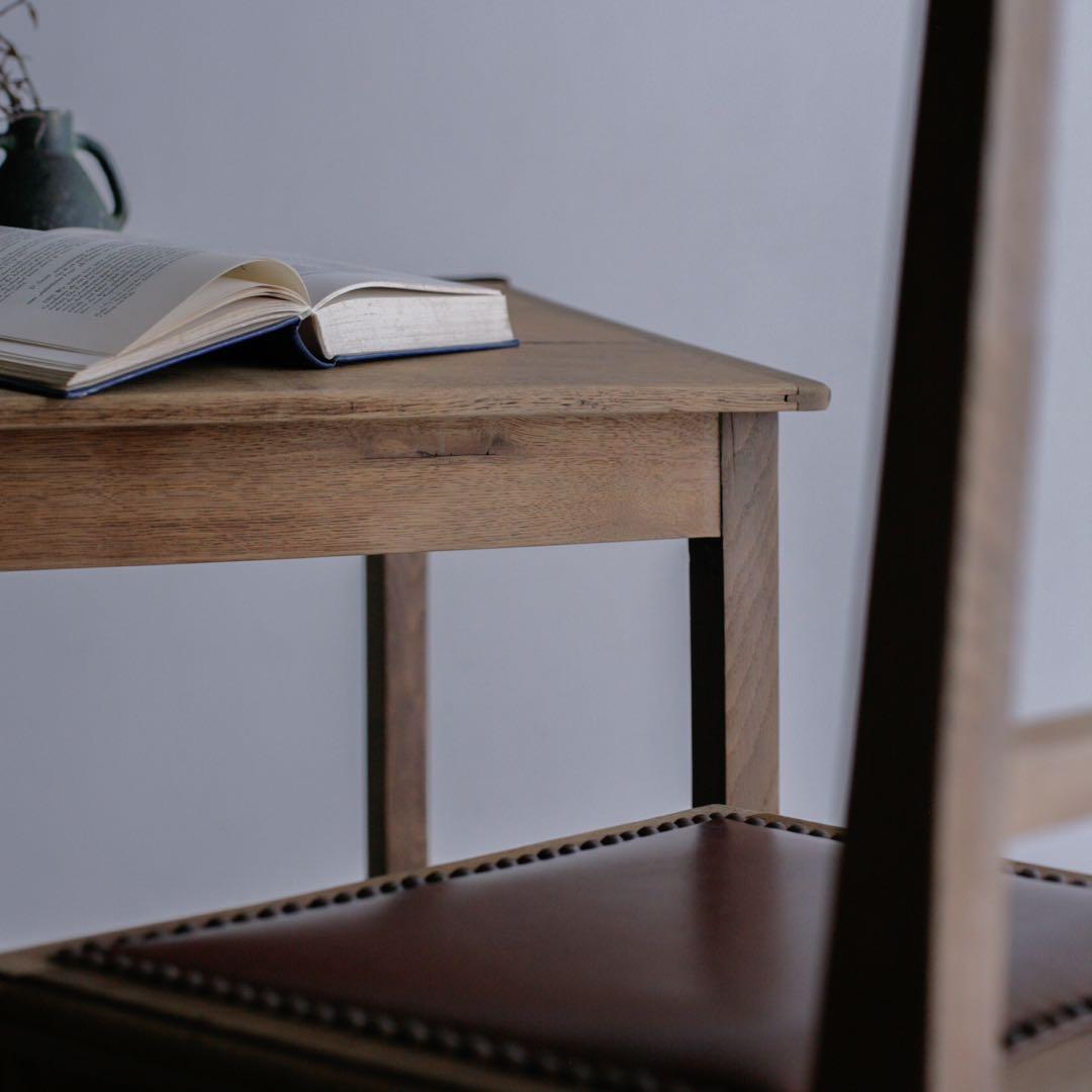 オーク材 チーク材 フランス アンティークデスク 無垢材 ブロカント 古家具