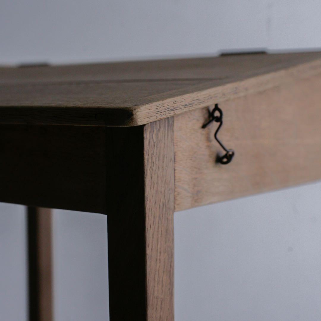 オーク材 チーク材 フランス アンティークデスク 無垢材 ブロカント 古家具