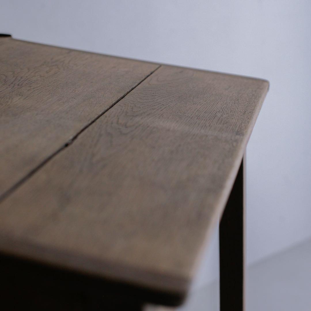 オーク材 チーク材 フランス アンティークデスク 無垢材 ブロカント 古家具