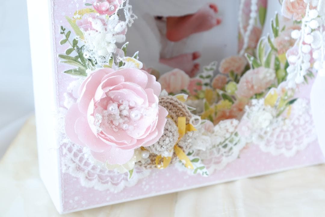 シャドーボックスフォトフレーム♡スクラップブッキング♡フォトフレーム