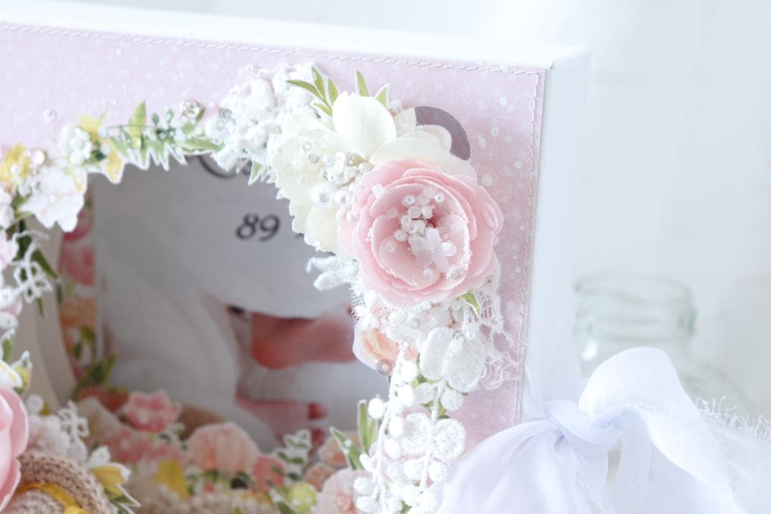 シャドーボックスフォトフレーム♡スクラップブッキング♡フォトフレーム