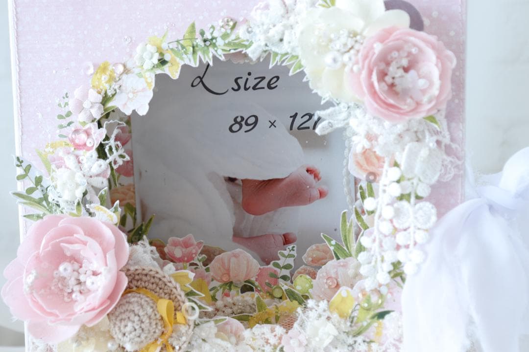 シャドーボックスフォトフレーム♡スクラップブッキング♡フォトフレーム