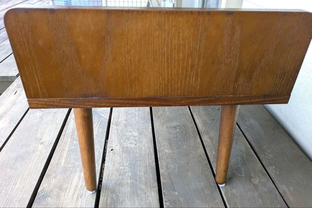 ガラステーブル　Gigi　天然木オーク材　大き目サイズ