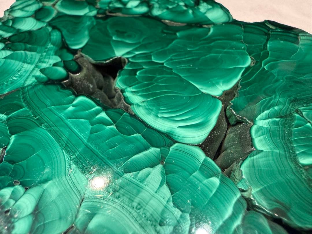 マラカイト スライス 大きめ スラブ プレート 孔雀石 天然石 - メルカリ