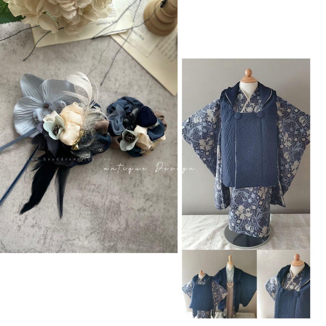 きらめくロゼット様　男の子用髪飾り