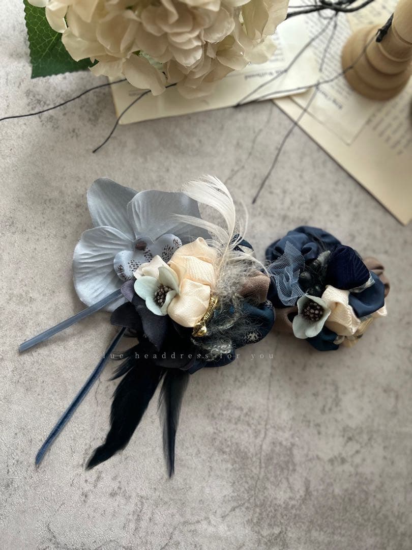 きらめくロゼット様　男の子用髪飾り