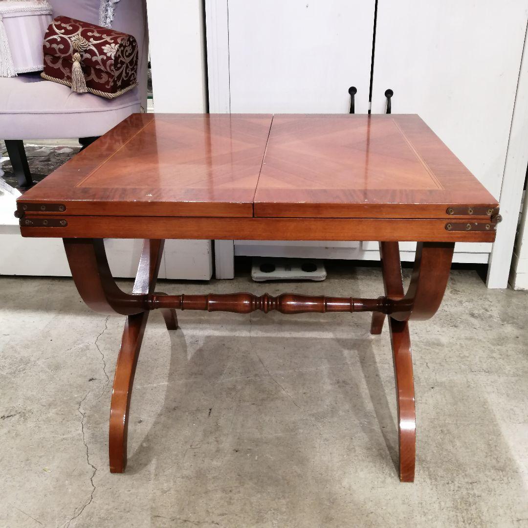 N【極美品】ヨーロピアンクラシック 拡張式 センターテーブル ローテーブル