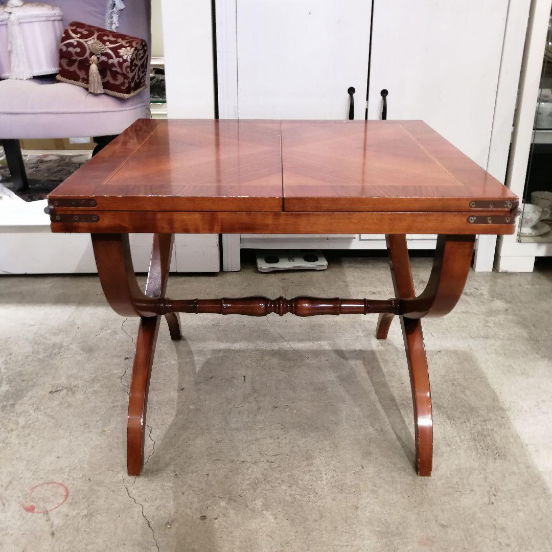 N【極美品】ヨーロピアンクラシック 拡張式 センターテーブル ローテーブル