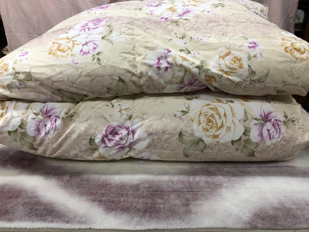 美品☆羽毛布団 ダウン90% シングル