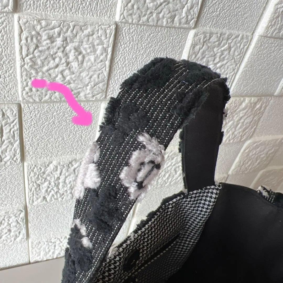 【ジョリーフルール】もふもふ　チューリップバック　S パンダブラック